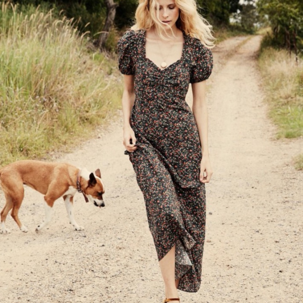 Doen green jardín dress